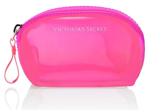 Victoria's Secret Mini/Small Accessory Bag - Neon Pink - Small 4.5" x 2.5"