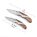 WORKPRO 2-piece Folding Pocket Knife Set with Wood Handle (3 inch Blade and 2-3/8 Inch Blade), for EDC and Outdoor Activities