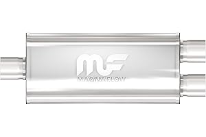 MAGNAFLOW EXHAUST PRODUCTS MagnaFlow Performance Exhaust Muffler 12288: 3"/2.5" Inlet/Outlet, 5x8x18" Oval, Stainless Steel, Satin Finish