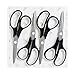 Blue Summit Supplies Titanium Scissors, 8 Inch Multi Purpose Scissors with Comfort Grip, Sharp Nonstick Scissors for Home, Office, or Craft Use, Black, 4 Pack