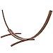 Best Choice Products Wood Curved Arc Hammock Stand w/ Cotton Hammock for Outdoor, Garden, Patio - Multicolor