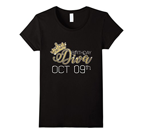 Womens Birthday Diva On October 9th T Shirt Libra Pride