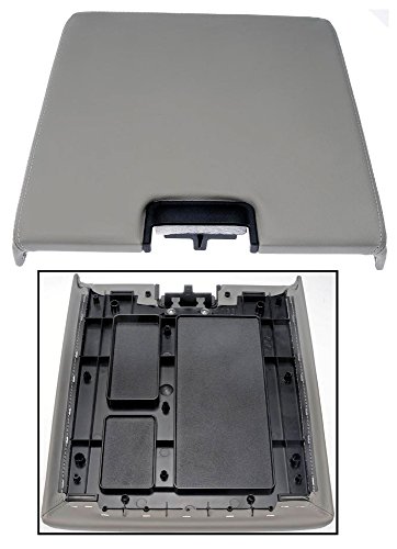 APDTY 035947 Center Console Lid Assembly With Latch Fits 2007-2013 Cadillac/Chevy/GMC Trucks/SUV Gray (View Compatibility Chart To Verify Fitment) Replaces OEM # 20864154 (Front Row, Split Bench)