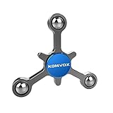 KOMVOX Fidget Spinner Pro Metal Series [Silver] Stress Reducer Figit toy for Kid Adult [Easy Flick + Spin] Prime Ball Bearing Finger Spinner Hands Focus Toys Perfect For ADHD, Anxiety, Autism, Boredom