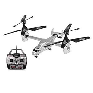 Goolsky Remote Control Osprey Helicopter 2.4G 4CH Dual Axis RC Drone with Double Gyro and Headlamp for Cool Kids’ Toy