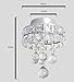 Surpars House Mini Style 3-Light Chrome Finish Crystal Chandelier Pendent Light for Hallway,Bedroom,Kitchen,Kids Room,3x1W Bulb Included
