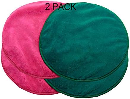 Makeup Remover Magic Cloth – Wipes Foundation From Your Face and Waterproof Mascara From Your Sensitive Eyes - Using Just Water - Reusable ! (Two Green Two Pink)