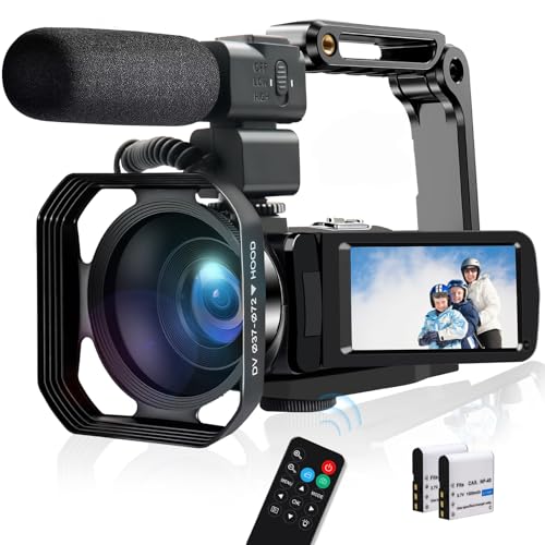 lovpo 4K Video Camera Camcorder 18X Zoom Touch Screen