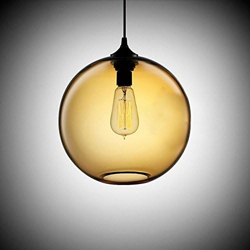 Cozyle Vintage Pendant Hanging Light Glass Shades Amber