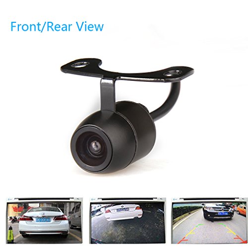 CAR ROVER Night Vision Front/ Rear View Camera and Parking Camera 170 degree Universal Waterproof 1/4 Color CCD Imaging Chip Waterproof Truck Car Rear View Camera, 16.5mm, Black