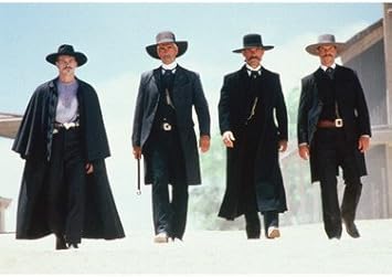 Amazon Com Kurt Russell Wyatt Earp Val Kilmer Doc Holliday Sam Elliott Virgil Earp Michael Biehn Johnny Ringo Tombstone 16x20 Photo Furniture Decor