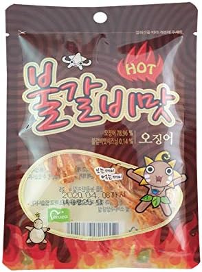 [Keumhan] Dried Squid Snack with Spicy Grilled Beef Ribs Flavor 5 Packs, Best Beer Snack, top snack for beer, Tasting & matching beer snacks