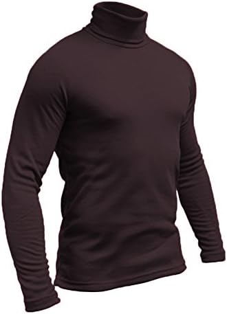 Mens Soft Cotton Ski Golf Polo Roll Neck Top Black, Brown, Burgundy, Grey, Green, Navy, White S M L XL 2XL 3XL 4XL
