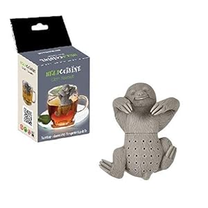 HelpCuisine® teesieb teeei teefilter teekugel aus 100 % lebensmittelechtem Silikon Modernes Design in Faultier-Form.