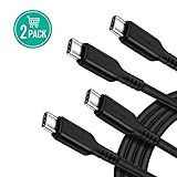 USB-IF Certified USB C Cable, USB Type C to C Cord, Charging Compatible with MacBook Pro 2018 MacBook Air iPad Pro, Galaxy S9 Note 9, Nintendo Switch, Pixel 3, Power Delivery 100W 9.9ft - 2 Pack