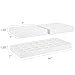 MESHA Stackable Jewelry Organizer Trays Muti-use Jewelry Storage Holder Leather Display Case for Drawer or Dresser Set of 3 (white)