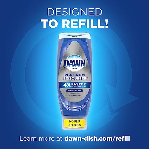 DAWN EZ-SQUEEZE PLATINUM DISHWASHING LIQUID DISH SOAP, REFRESHING RAIN SCENT, 12.2 FL OZ