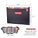 24 Pockets High Capacity Multicolour Accordian File Organizer Portable Stand Expandable Business Accordian Folders Plastic A4 Letter Size Expanding File Folder