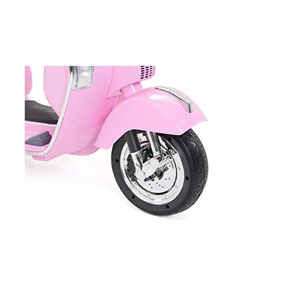 Original Actionbikes Motors Kinder Elektroroller Vespa PX150 | 2 x 18 Watt Motor (Total 36 Watt) - Eva-Vollgummireifen - Lizenziert - Bis zu 6 km/h - Roller (Pink) – Bild 6
