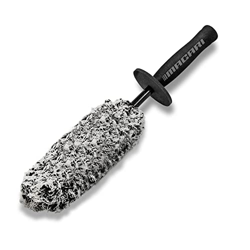 Macari EXTRA DÜNNE Premium Microfaser Auto Felgenbürste für Alufelgen Extra schonende Felgenreiniger Bürste Optimale kratzfreie Felgenpflege, Felgenschrubber, Felgen Reinigung für alle Felgentypen thumbnail 1