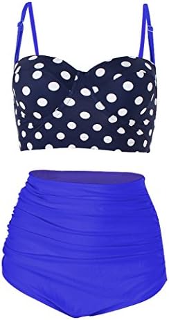 SHENGFAN Womens Vintage Underwire High Waisted Swimsuit Two-Piece Bathing Suits Polka Dot Bikini Set