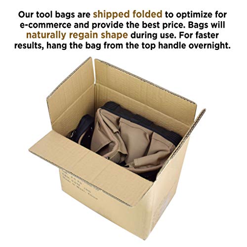 Jackson Palmer Medium 9" Tool Tote Carrier, 27 Pockets (Electrical and Maintenance Tool Bag)