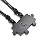 INBLUE Men,Women's 2 PCS Stainless Steel Pendant Necklace Black Jigsaw Puzzle Love Couple Adjustable 20~22 Inch Chain