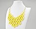 Jane Stone Fashion NecklaceTessellate Necklace Net Statement Beaded Jewelry Bib Jewellery for Women Party Gift(Fn0511-Yellow)