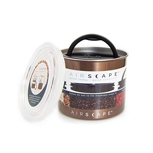 Airscape Coffee Storage Canister (1/2 lb Dry Beans) Patented Airtight