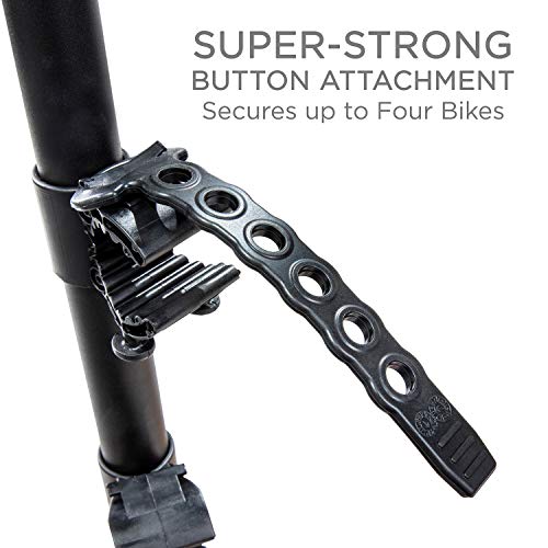RaxGo Premium Hitch Mounted 4 - Bike Rack Carrier, Sturdy Bicycle Swing Away Rack – Fits 2” Receiver – Folding Design, Tilt Handle for Extra Convenience – Transports Up To 132 Lbs. – Easy Assembly - Thumbnail 6