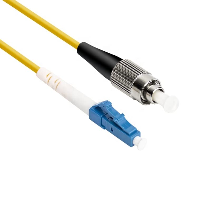 CHB 3 Meter Simplex 2mm Fibre Optic Patch Cable SC LC FC ST E2000 APC UPC Single Mode OS2 9/125 Yellow Patch Lead Fiber Patchcord (LC/UPC - FC/UPC)