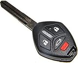 Mitsubishi Eclipse Galant Lancer Endeavor Replacement Key Fob Shell Case Cover Smart Keyless Entry Remote Blank Key (Left Groove)