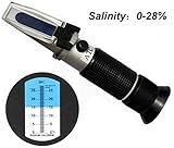 Salinity Refractometer 0-28% Concentration Detection Water Food Salinity Meter Broth Salinometer by Zowaysoon