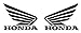 2pcs 5" 10" Honda Wings Decal Vinyl Sticker Car Truck Motorcycle ATV (4.4" (tank), Black)