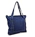 Denim Tote Light Weight Shoulder Handbag Unisex Shopper Bag (Blue)
