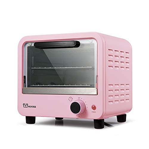 Toaster oven | Small Toaster Oven | Mini Toaster Oven | 6 liters |Mini oven| electric oven | Oven | Small oven | removable crumb tray | Interior lighting | 3D recirculation | 550 watts (6 Liters, Pink)