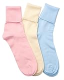 Buster Brown Women's 100% Cotton Socks, Assorted, 10, 6-pk