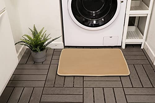Aliyya Memory Foam Bath Mats for Bathroom Non Slip and Absorbent Beige Bathroom Rugs Runner 17\