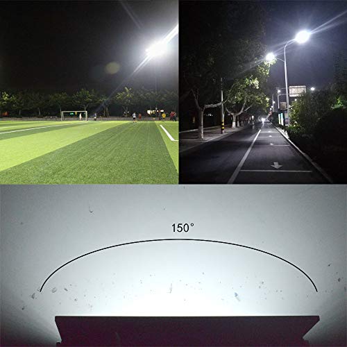 ZHMA 2 Pack 100W LED Flood Light, Super Bright Work Lights, 9000ml, 6500k White Light Bulbs, IP66 Waterproof Security Lamp with Plug, Floodlights Outdoor for Yard, Garden, Garage, Basketball Court