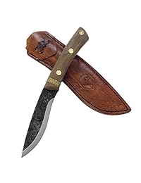 Cuchillo Huron con Hoja de 4 1 4 pulgadas, Mango de Nogal con Vaina Condor Tool & Knife