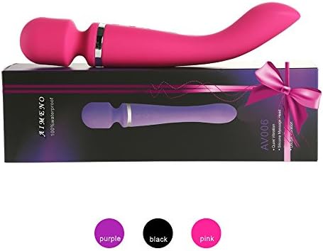 Dual Motor Mini Wireless Wand Massager, Waterproof Rechargeable 20 Multi Speed Body Massager for Women and men, Perfect for Muscle Aches and Personal Sports Recovery - Personal Quiet Female (Pink)