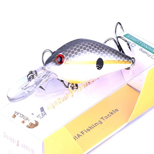 1pc Crank bait Wobbler Hard Fishing Tackle Swim bait CrankBait Bass Fishing Lure (E)