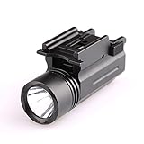 VERY100 Tactical 200 Lumen LED Flashlight Torch for 20mm Weaver/ Picatinny Rail