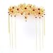 BININBOX Vintage Wedding Hair Retro Chinese Style With Bead For Women Bridal Bridesmaids Headpiece Head Band Accessorie (A)