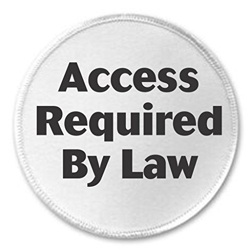 Access Required By Law (black/white) 3" Sew On Patch Service Animal Dog