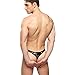 YiZYiF Men's Flower Pattern Lace Thong Underwear Bikini Panties (Black, X-Large)