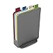 Joseph Joseph 60098 Index Cutting Board Set with Storage Case Plastic Color Coded Dishwasher-Safe, Mini, Gray