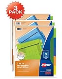 Avery 5-Tab Plastic Binder Dividers, Insertable Multicolor Big Tabs, 3 Sets (11900)