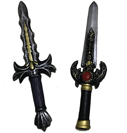 Timefoxy Pack of 2 Kids' Toy Cosplay Weapon PU Foam Knight Dagger Cosplay Props Sponge Stiletto Martial Toys Cosplay Equipment 015