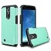 J&D Heavy Duty Dual Layer Hybrid Shockproof Protective Rugged Bumper Case for LG K20 V, Mint